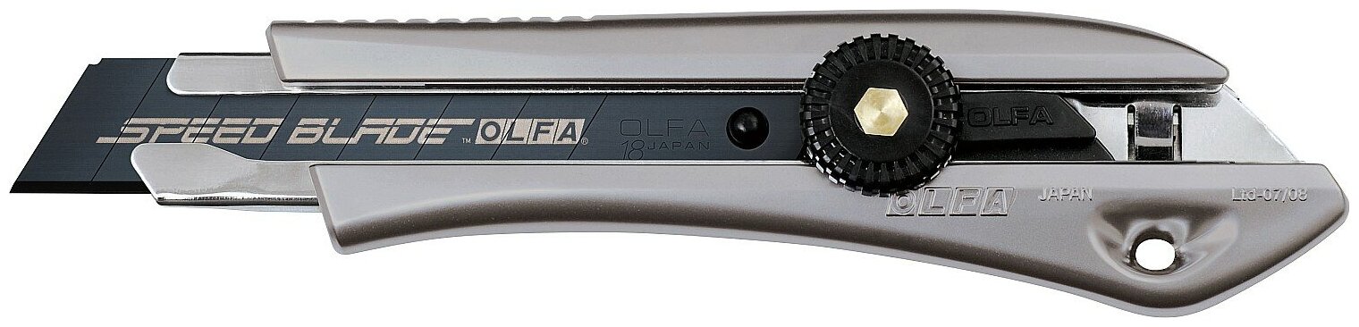 OLFA нож с выдвижным сегментированным лезвием винтовой фиксатор 18мм