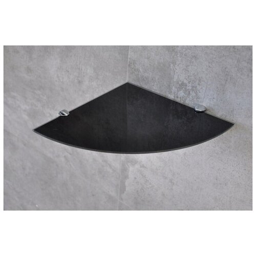 Полка для ванной, без крепежа, Victoria Glass, черная, 250*250мм. 1 шт