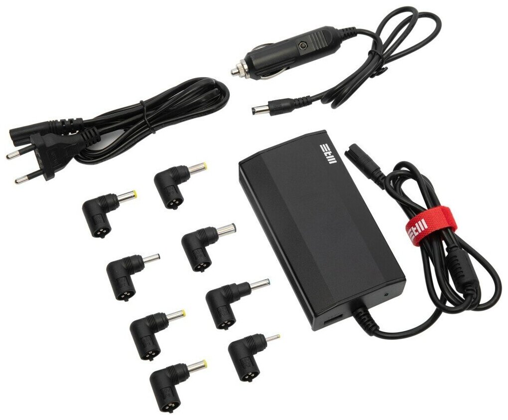 Адаптер питания от сети STM для ноутбуков DLU90, 90W, EU AC power cord& Car Cigaratte Plug, USB(2.1A)