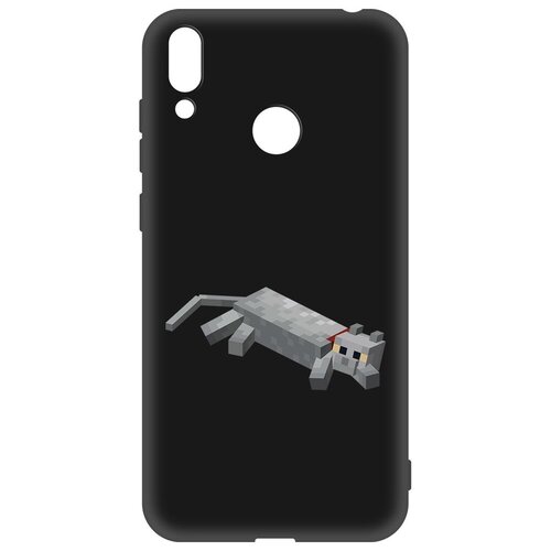 Чехол-накладка Krutoff Soft Case Minecraft-Кошка для Huawei Y7 (2019) черный чехол накладка krutoff soft case minecraft кошка для vivo y27s черный