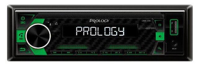 Автомагнитола Prology CMX-235, типоразмер 1DIN, максимальная мощность 4x55Вт, поддержка карт памяти microSD, 1 USB-порт (PRCMX235)