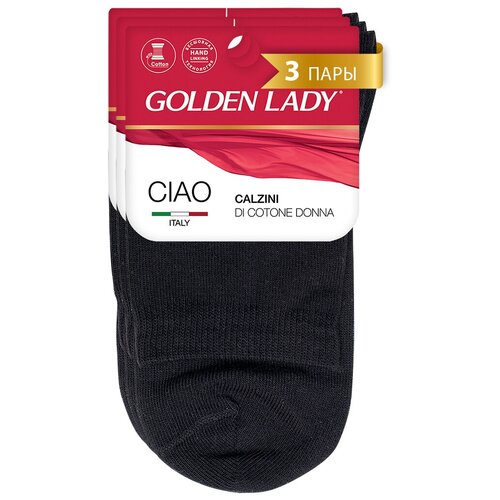 Носки Golden Lady, 3 пары, размер 39-41, черный носки golden lady 3 пары размер 39 41 коричневый