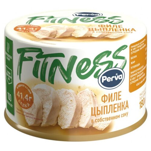 Perva Fitness Филе цыпленка в собственном соку ТУ, 180 г