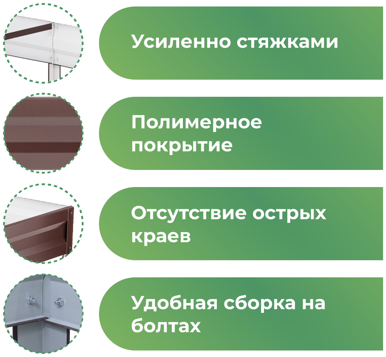 Грядка оцинкованная с полимерным покрытием 0,8х3,0 м, высота 20 см (шоколадно-коричневый)