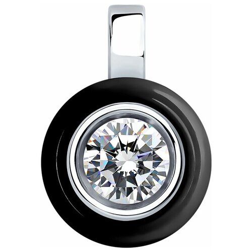 фото Подвеска sokolov из серебра с керамической вставкой и фианитом 94032864