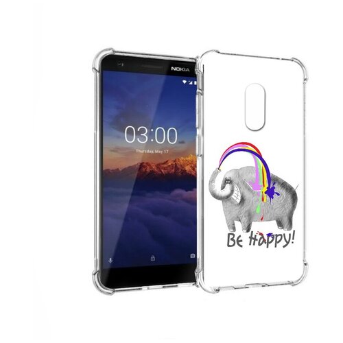 Чехол задняя-панель-накладка-бампер MyPads счастливый слон для Nokia 3.1 противоударный чехол mypads счастливый слон для nokia c31 задняя панель накладка бампер