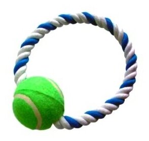 Игрушка Buddy апорт веревочный кольцо С мячом 18 см 1060
