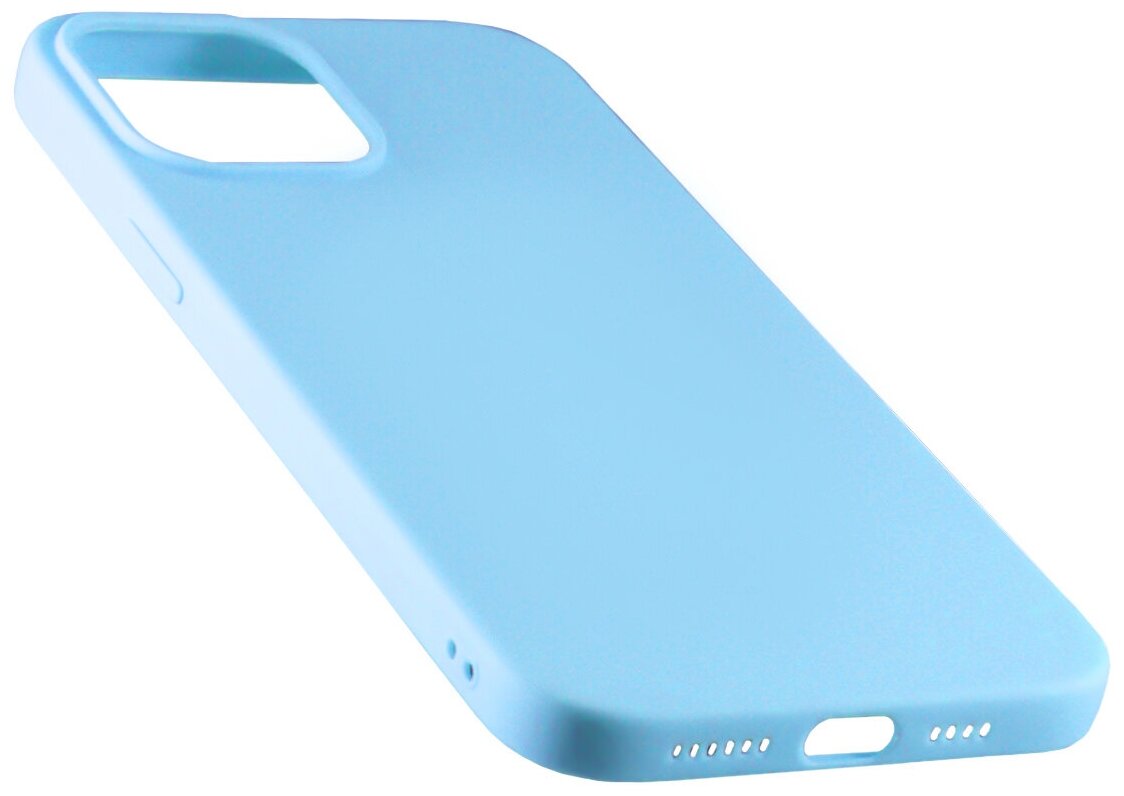 Чехол защитный TPU LuxCase для Apple iPhone 13 Pro, Голубой, 1,1 мм - фото №3