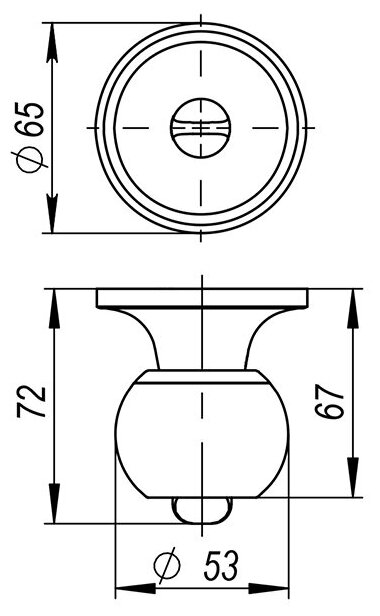 Ручка с защелкой межкомнатная круглая 6082 SN-P (без фиксатор) матовый никель - фотография № 2