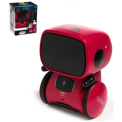Робот интерактивный ZHORYA Милый робот, световые и звуковые эффекты, цвет красный