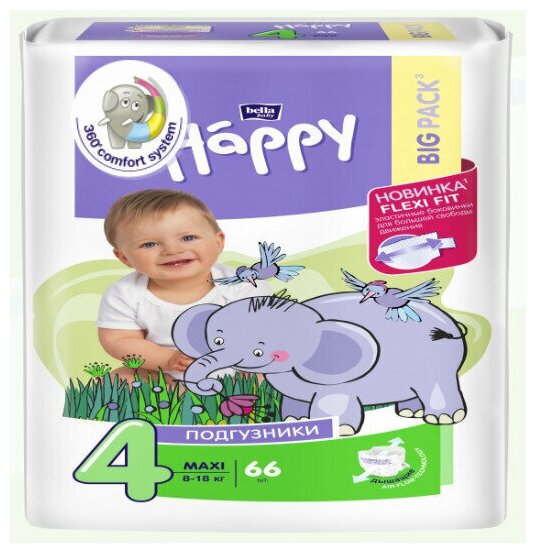 Подгузники Bella Baby Happy Мaxi (8-18 кг) 12 шт. - фото №3