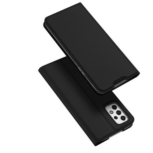 Книжка флип подставка на силиконовой основе с отсеком для карт с магнитной крышкой для Samsung Galaxy A53 5G черный