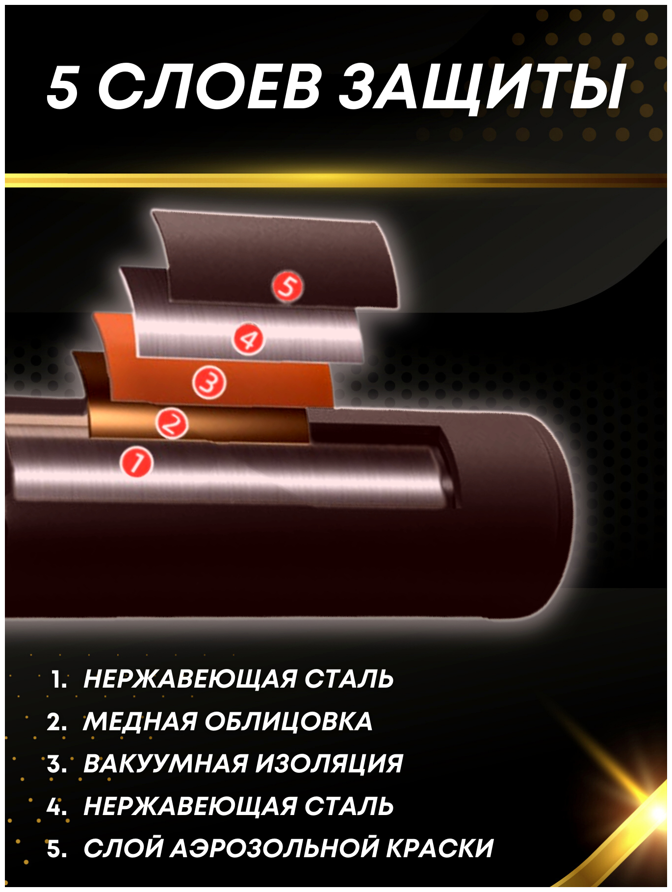 Термос с откидывающейся крышкой и замком, до 12 часов держит тепло, сталь, объем 500 мл, бордовый - фотография № 6