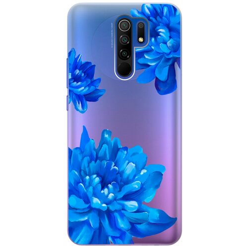 Силиконовый чехол на Xiaomi Redmi 9, Сяоми Редми 9 с 3D принтом Amazing Asters прозрачный чехол книжка на xiaomi redmi 9 сяоми редми 9 с 3d принтом amazing asters золотистый