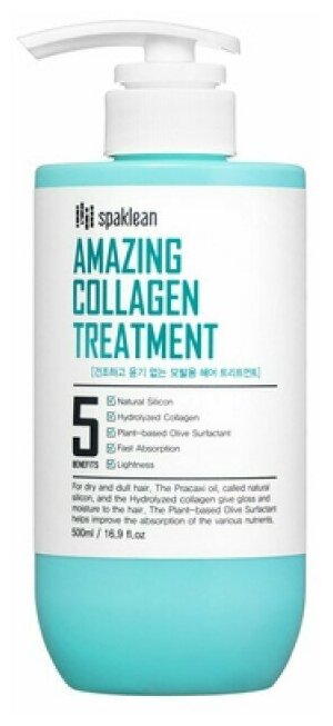 Spaklean Кондиционер Amazing Collagen Treatment для Волос с Коллагеном, 500 мл