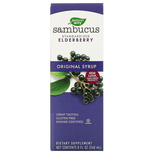 Nature's Way Sambucus Standardized Elderberry Original Syrup (стандартизированный экстракт бузины сироп) 240 мл