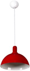 Светильник потолочный ,подвесной "Лофт" металл , диаметр 25 см , цвет красный