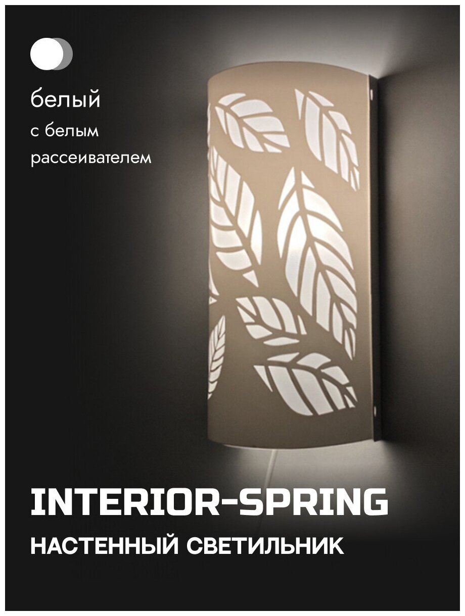 Интерьерный настенный светильник бра "INTERIOR-SPRING-SN-P-WC" пластик