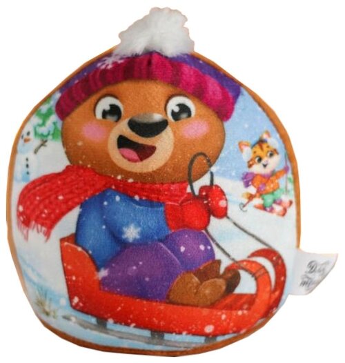 Мягкая игрушка Pomposhki «Новый Год», медвежонок, 15 см