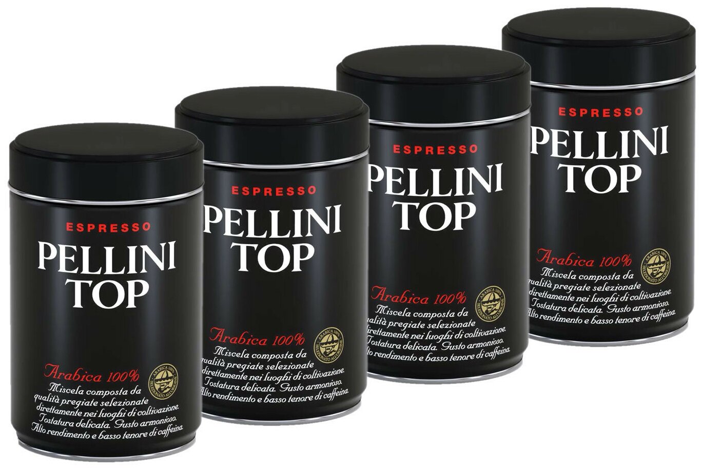 Кофе молотый Pellini Top (Топ) ж/б, 4x250г - фотография № 1