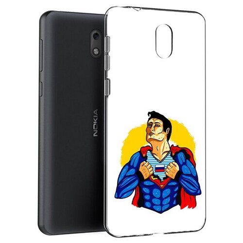 Чехол задняя-панель-накладка-бампер MyPads русский супермен для Nokia 6 противоударный