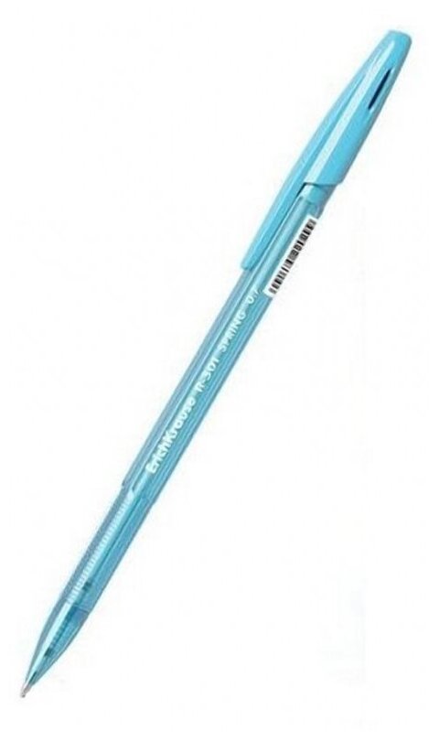 Ручка шариковая ERICH KRAUSE «R-301 Spring Grip», синяя, корпус тонированный ассорти, узел 0.7 мм, линия письма 0.35 мм