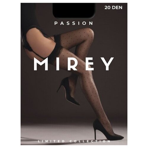 Чулки Mirey Passion, размер 4, черный чулки mirey sympathy 3 4 мл