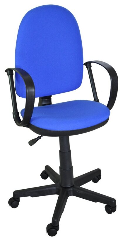 Компьютерное кресло Helmi HL-M30 Престиж для оператора, обивка: текстиль, цвет: черный/синий - фотография № 1