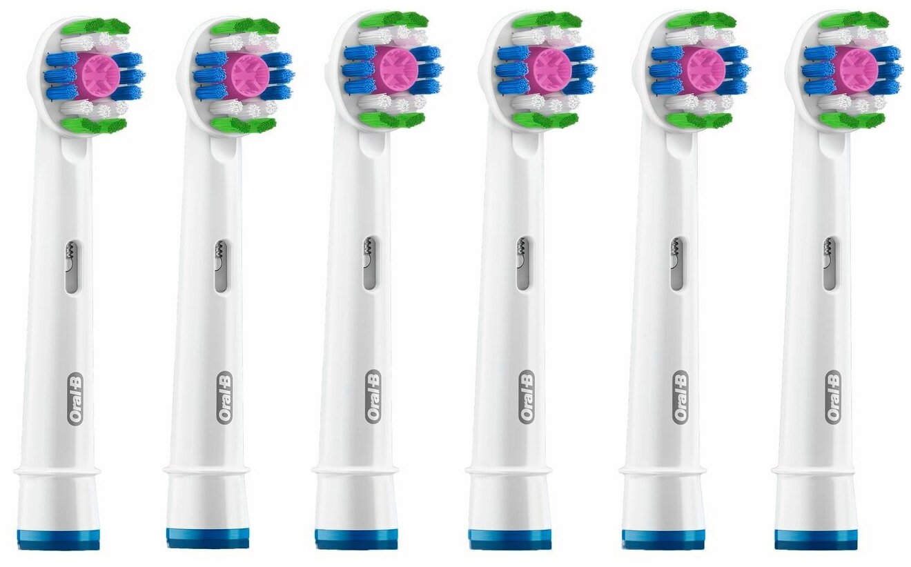 Насадки Oral-B 3D White CleanMaximiser для электрической зубной щетки, 6 шт., для отбеливания