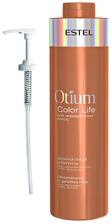 ESTEL Деликатный шампунь для окрашенных волос OTIUM COLOR LIFE, 1000 мл + Дозатор