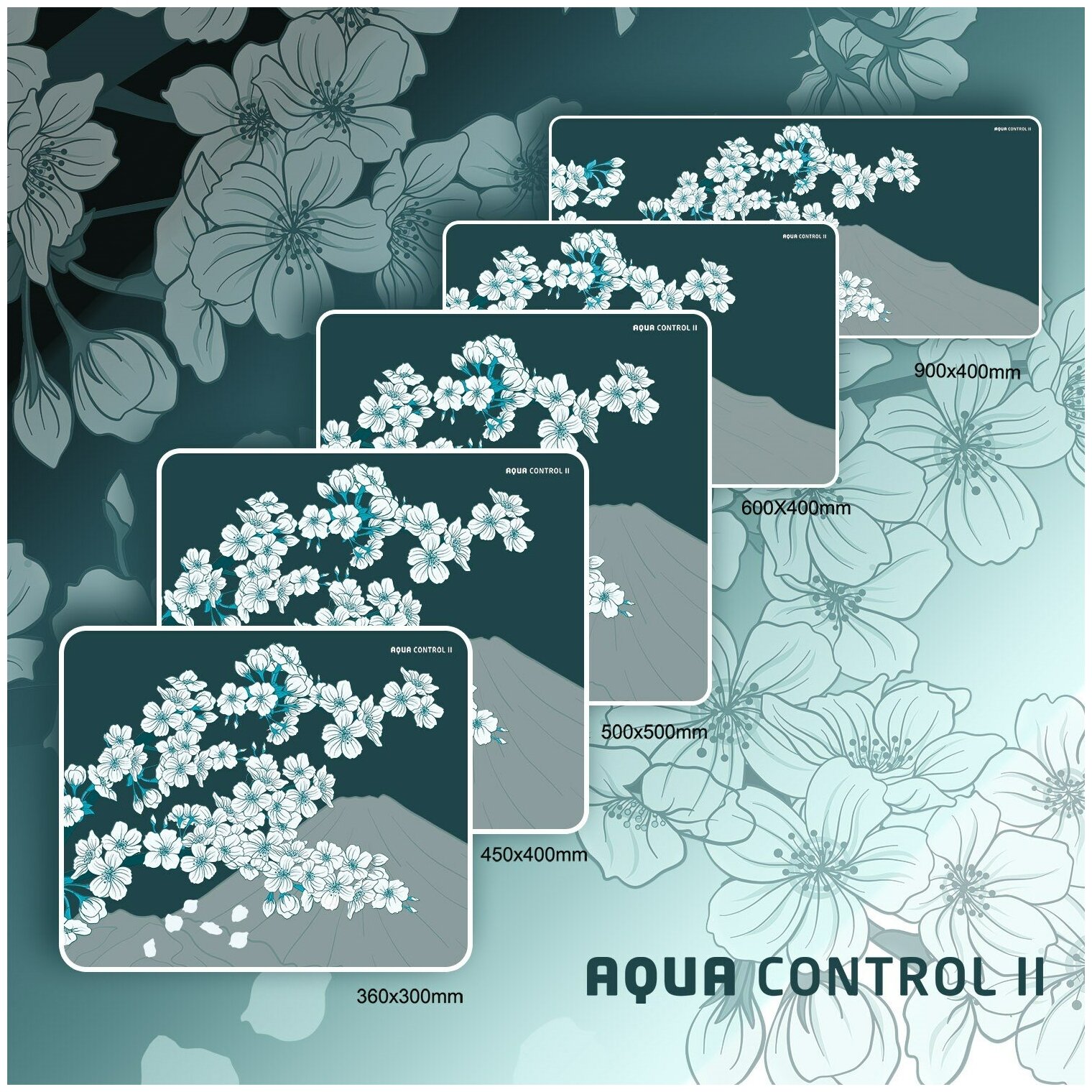 Коврик для мыши X-raypad Aqua Control II Sakura Green XL Square (500x500x4мм)