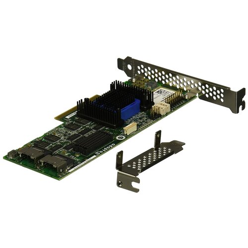 Контроллер Adaptec ASR-6805 (PCI-E v2 x8, LP) SGL SAS 6G, Raid 0,1,10,5,6,50,8port (int2*SFF8087), 512Mb (2270100-R) контроллер adaptec asr 51245 3gb s sas sata sgl 512mb 16port pci e x8 2268100 r