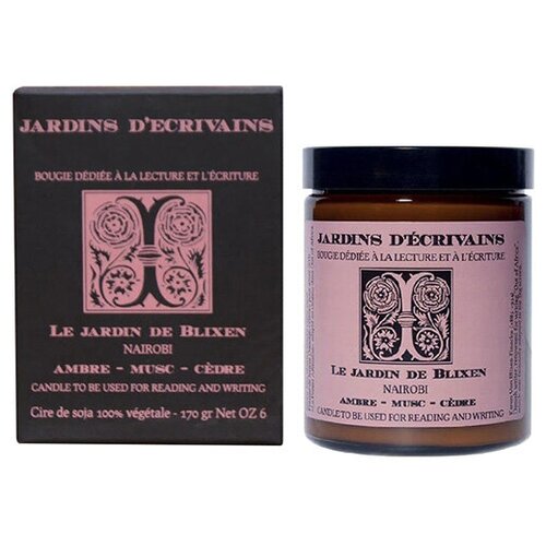 Jardins D'Ecrivains Женский Le Jardin de Blixen Nairobi Парфюмированная свеча (perfumed candle) 170г