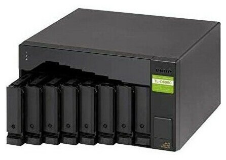 SMB QNAP TL-D800C USB 3.2 Gen 2 Type-C JBOD storage enclosure, 8-tray 3,5"/2,5" w/o HDD. desktop version.