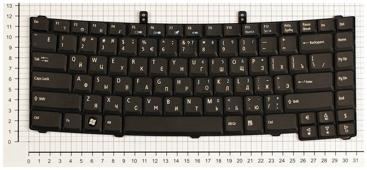Клавиатура для ноутбука Acer Travelmate 5520 черная