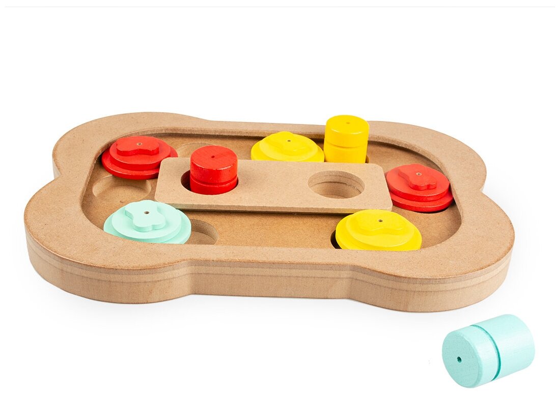 DUVO+ Развивающая игрушка - головоломка для животных деревянная"Косточка", 28x19x2.5см (Бельгия) - фото №1