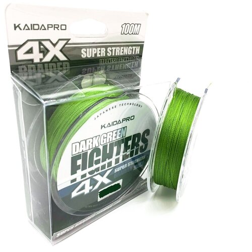 Плетенка KAIDA PRO FIGHTERS Dark Green 4x100м 0.12мм