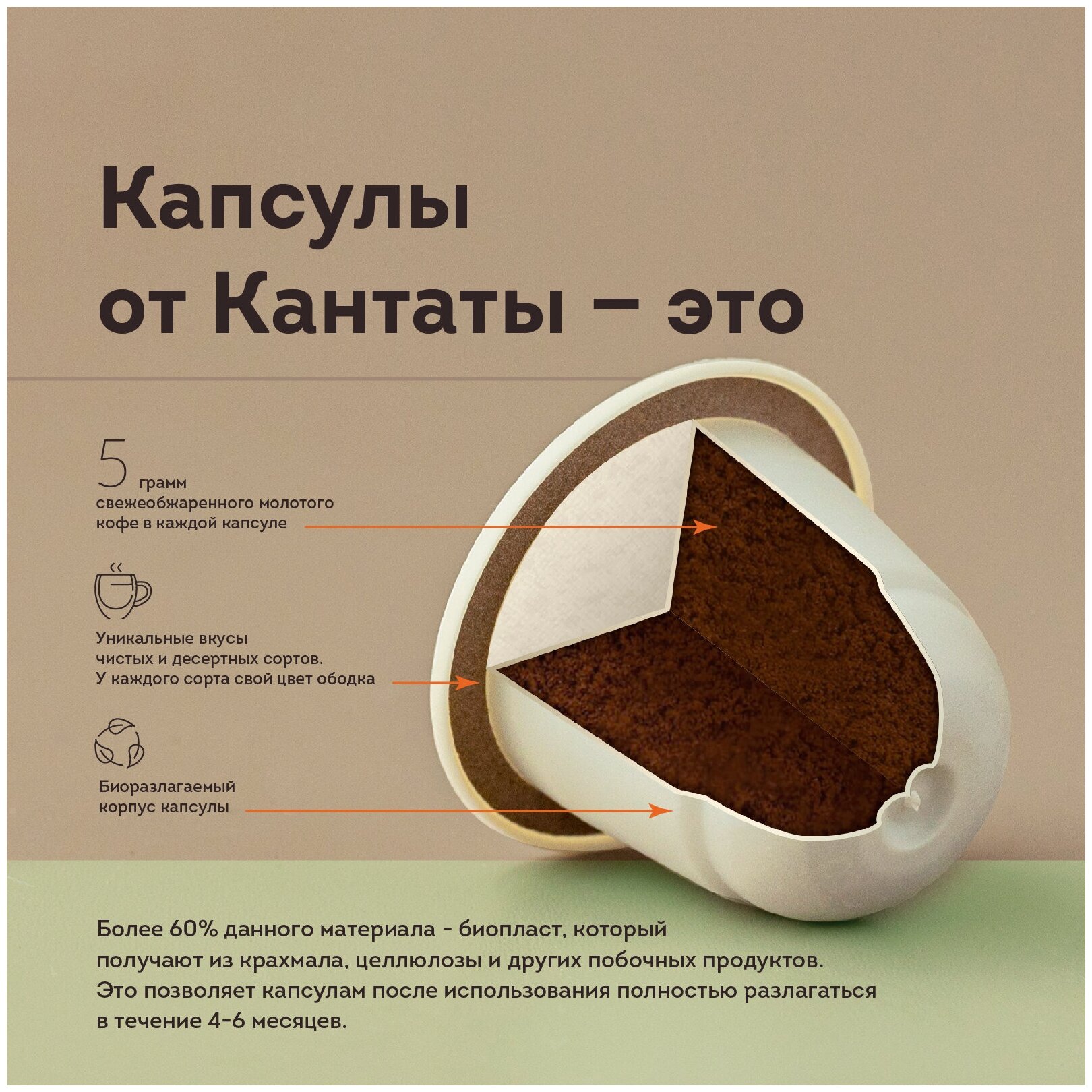 Кофе в капсулах Кантата Галапагос для системы Nespresso Original, 10 капсул по 5 г - фотография № 3