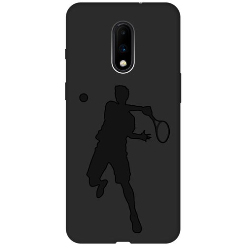 фото Матовый чехол tennis для oneplus 7 / ванплюс 7 с эффектом блика черный re:pa