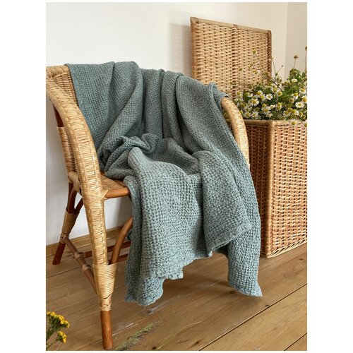 Умягченный льняной плед Зефир 180х160, Белорусский Лен 19с126