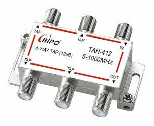 Направленный абонентский TAH ответвитель телевизионный ТАН 412F (4х12dB,5-1000МНz) RIPO 005-400142