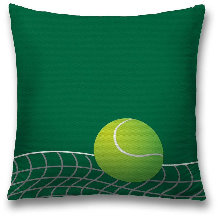 Наволочка декоративная на молнии, чехол на подушку JoyArty "Теннисный мяч" 45х45 см