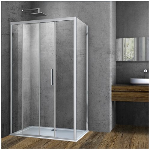 Душевой уголок Vincea Soft VSR-3SO8015CL, 1500*800, хром, стекло прозрачное