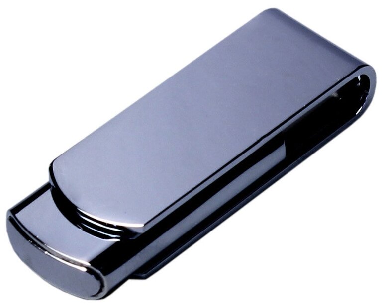 Флешка с поворотным механизмом (8 Гб / GB USB 2.0 Серебро/Silver 235)