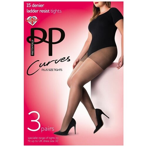 Колготки Pretty Polly, 15 den, 3 шт., размер XXL, коричневый