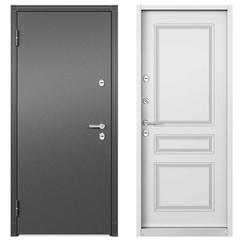 Дверь входная металлическая Термо С-2 эмаль, Стелла 880 мм, левая, цвет белый