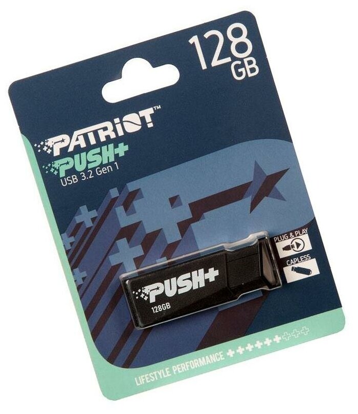 Флеш Диск Patriot 128Gb Push+ USB 3.2 Gen. 1, PSF128GPSHB32U