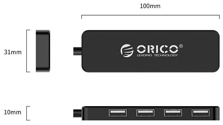 USB-концентратор Orico FL01 черный