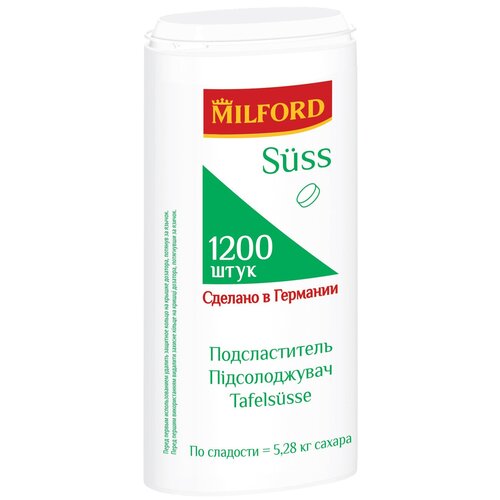 Milford Подсластитель Suss таблетки, 39 г, 650 мл, 650 шт. в уп.