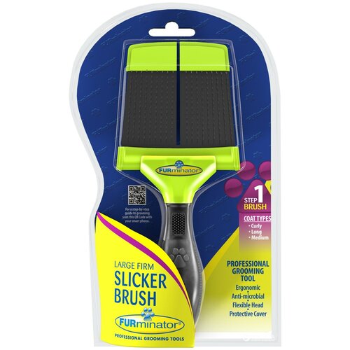 FURminator Large Firm Slicker пуходерка жесткая большая двухсторонняя зубцы 15 мм